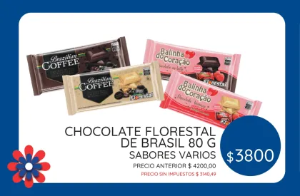 PROMO SEPTIEMBRE CHOCOLATE BRASIL $3800