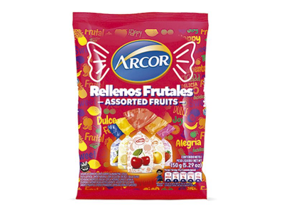 ARCOR CARAMELOS RELLENO FRUTALES 150G