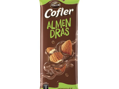 ARCOR CHOCOLATE COFLER LECHE ALM 55G U.