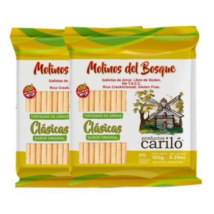 CARILO GALLETITAS ARROZ MOL.BOSQUE150G U.