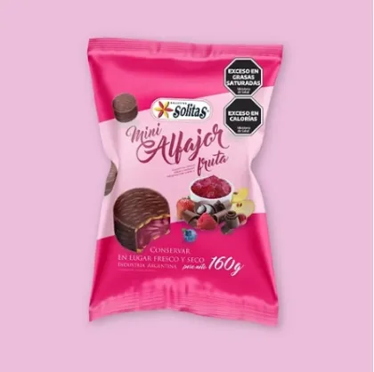 MINI ALFAJOR SOLITAS FRUTA 160 GRS