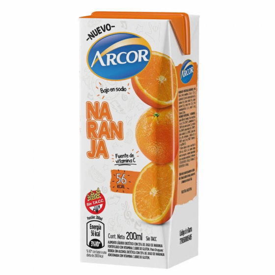 ARCOR JUGO NARANJA 200ML