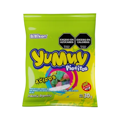 gomitas PIECITOS ACIDOS YUMMY 30 GR