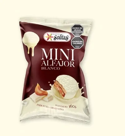 MINI ALFAJORES SOLITA CHOCOLATE BLANCO 160 GRS