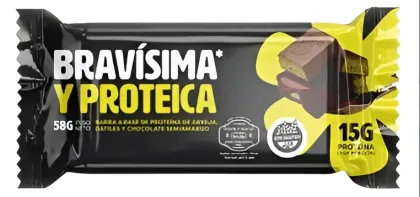 BARRA DE PROTEINAS BRAVISIMA  DATILES Y CHOCOLATE