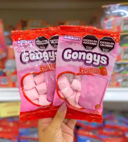 malvaviscos Gongys sabor frutilla 28 grs.