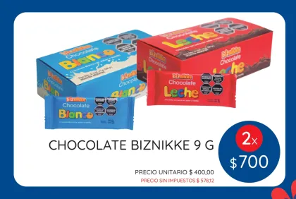 PROMO SEPTIEMBRE BIZNIKKE 9 GRAMOS 2X $700