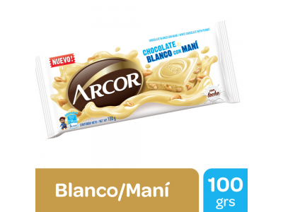 ARCOR CHOCOLATE ARCOR BCO/MANI 100G