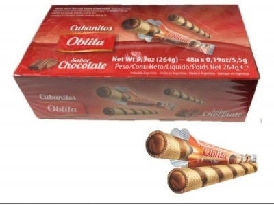 ALIM OBLEA CUBANITO OBLITA CHOCOLATE 5,5G X 48U.