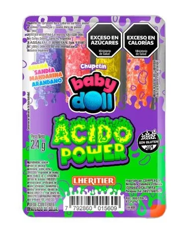 chupetines Baby doll acido power 24 gr