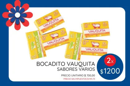 PROMO SEPTIEMBRE VAUQUITA 25 grs 2X1200