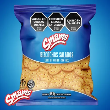GALLETITAS BIZCOCHOS SALADOS O DULCE SIN TACC SMAMS