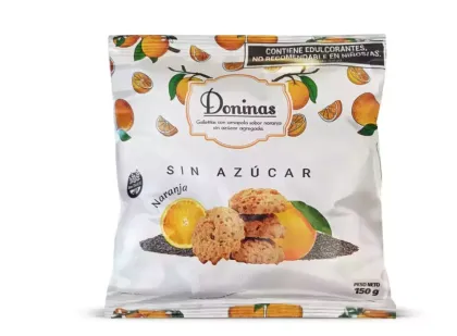GALLETITAS DONINA SIN AZUCAR SIN TACC NARANJA 150 GRAMOS
