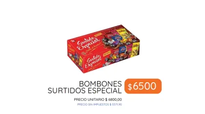 PROMO BOMBONES SURTIDO ESPECIAL $6500