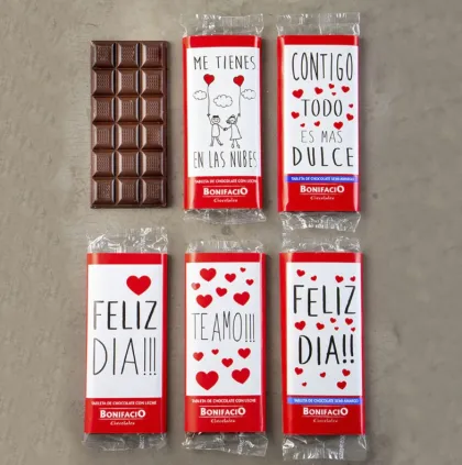 BONIFACIO CHOCOLATE TABLETA FRASE SEMI AMARGO