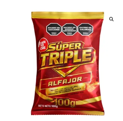 ALFAJOR FANTOCHE SUPER TRIPLE 100 GRAMOS