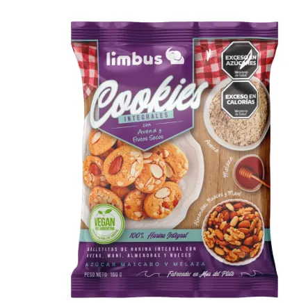 GALLETITAS LIMBUS INTEGRALES CON Almendras, Nueces, Maní y Avena.