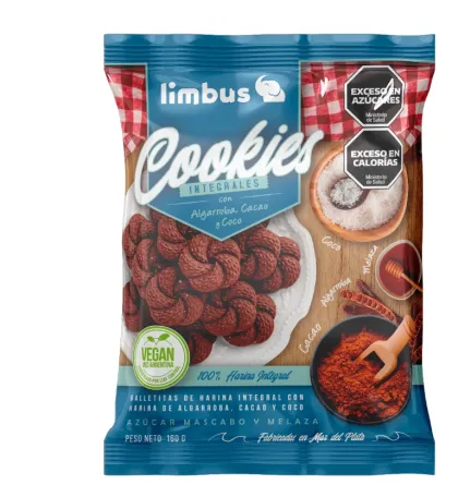 GALLETITAS LIMBUS INTEGRALES Algarroba, Cacao y Coco.