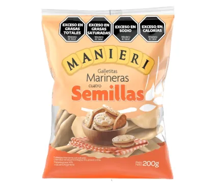 GALLETITAS MARINERAS 4 SEMILLAS MAURI 200 GRAMOS