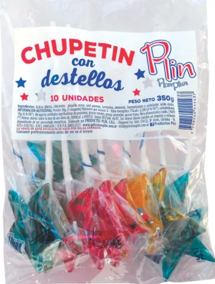 CHUPETIN DESTELLO 10 UNIDADES