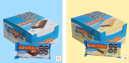 CHOCOLATE BIZNIKKE 28 GRAMOS BLACK, NEVADO O BLANCO