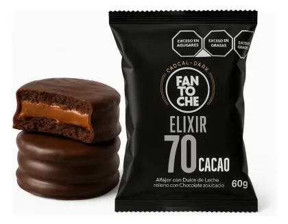 ALFAJOR FANTOCHE ELIXIR 70% CACAO