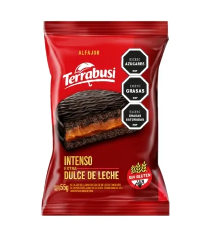 ALFAJOR TERRABUSI INTENSO SIN GLUTEN 55 GRAMOS