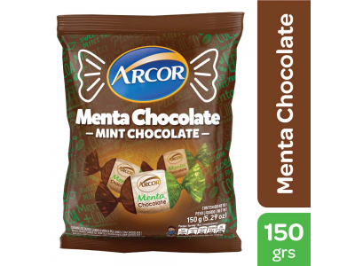 ARCOR CARAMELOS MENTA CHOCOLATE 150G U.