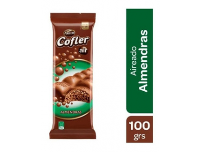 ARCOR CHOCOLATE COFLER AIREADO ALMENDRA 100G