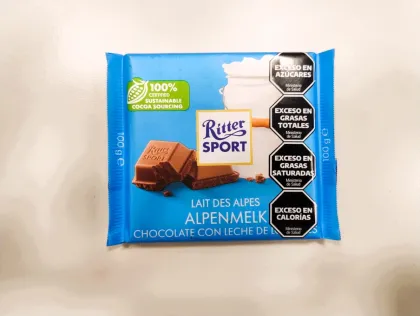 CHOCOLATE ALEMAN RITTER SPORT LECHE ALPE 100GRS