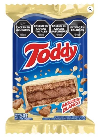 ALFAJOR BLANCO MOUSSE TODDY  50GR