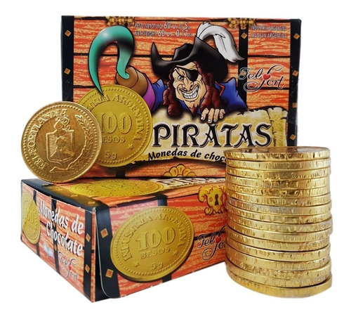 Chocolates Monedas Piratas por 60 unidades de 5 gramos