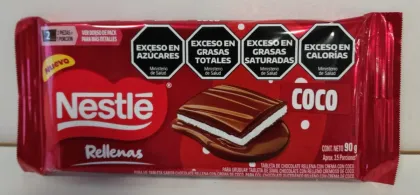 NESTLE CHOCOLATE  RELLENO DE CREMA DE COCO 90 GRS