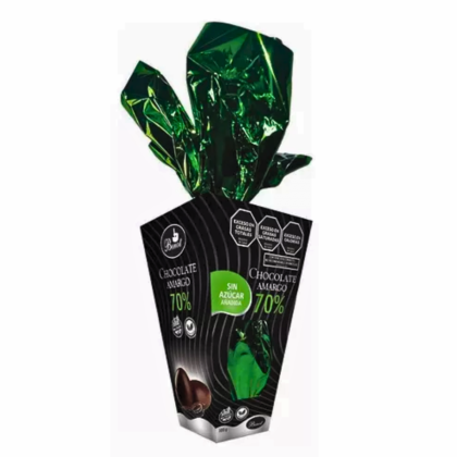 HUEVO BENOT 70% CACAO (SIN AZUCAR AGREGADO/SIN TACC)