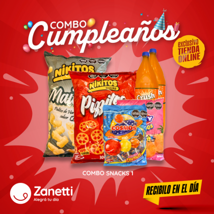 COMBO CUMPLEAÑOS + SNACKS Nº1