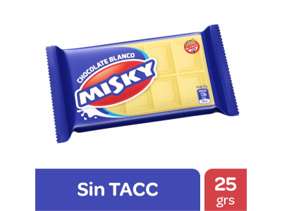 LA I CHOCOLATE BLANCO MISKY 25G