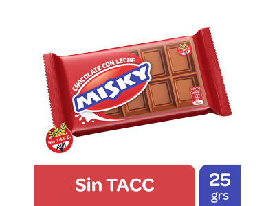 LA I CHOCOLATE LECHE MISKY 25G