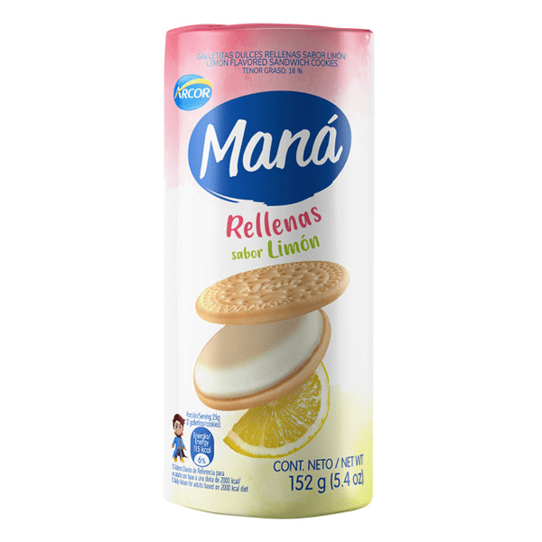 ARCOR MANA RELLENAS LIMON 152G