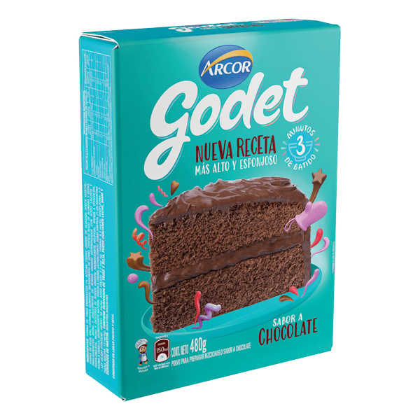 ARCOR ALIMENTO BIZCOCHUELO GODET CHOCOLATE