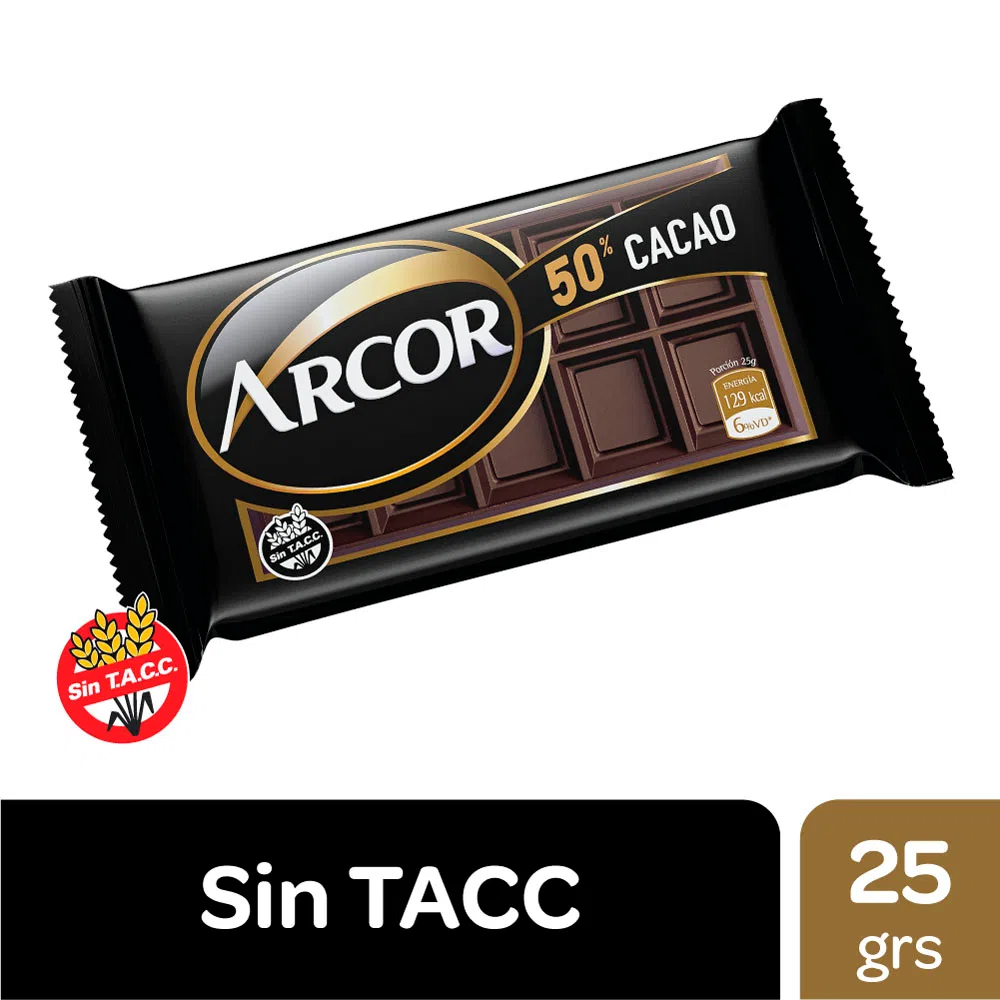 ARCOR CHOCOLATE 50% CACAO 25G