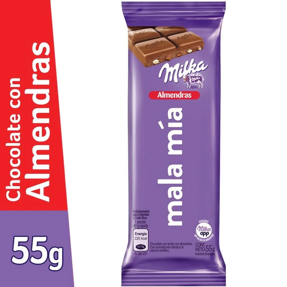 KRAFT CHOCOLATE MILKA ALMENDRAS 55G