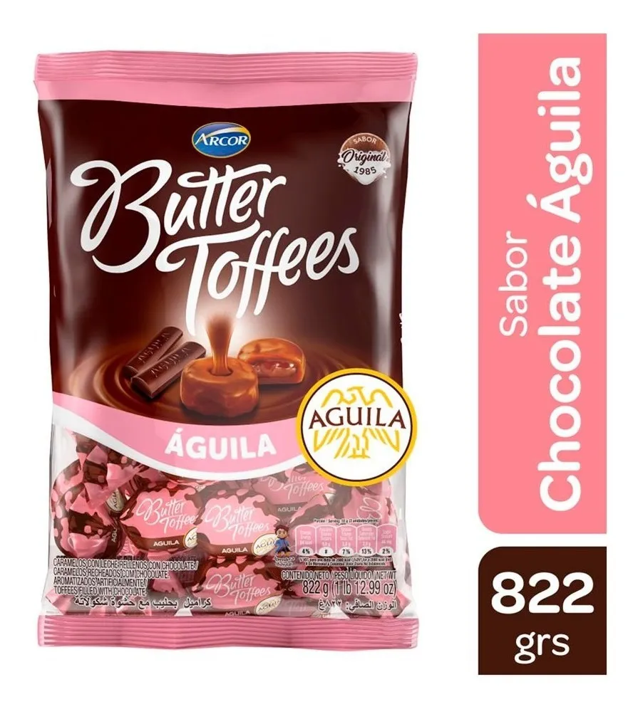 ARCOR CARAMELOS BUTTER TOFFEE AGUILA 822G