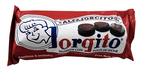 ALFAJOR MINI CHOCOLATE JORGITO PAQUETE X6 U.