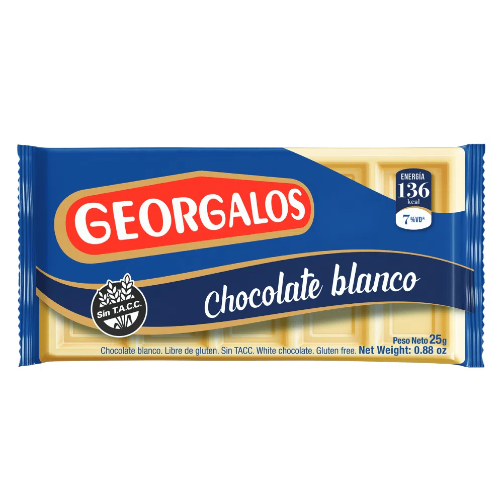 GEORGALOS CHOCOLATE COLMENITA BLANCO 25G
