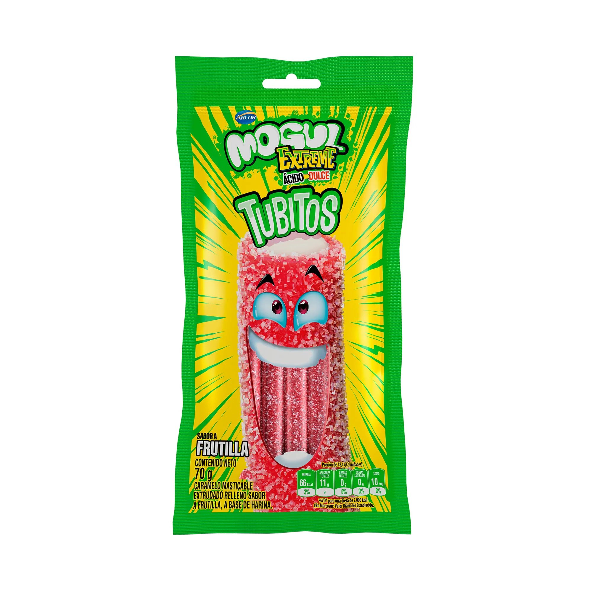 ARCOR GOMA TUBITOS FRUTILLA