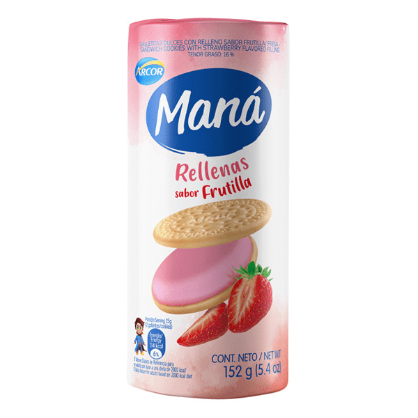 ARCOR MANA RELLENAS FRUTILLA 152G