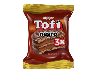 ARCOR ALFAJOR TOFI TRIP.CHOCOLATE